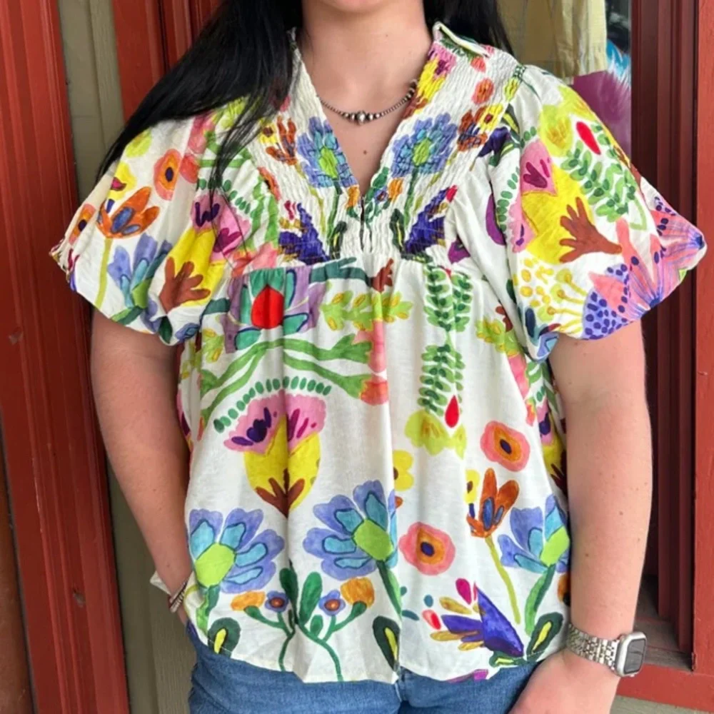 Entro Multicolor Floral Top - Picture 4 of 5